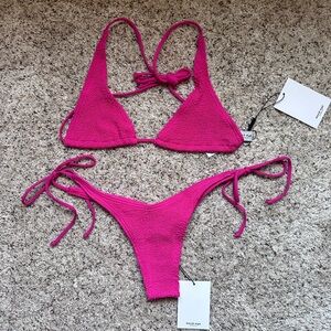 NWTS Bondeye Sofie top and Serenity bottoms in Raspberry